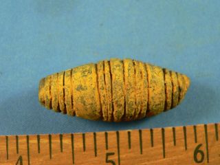 Old Bronze Trade Bead Hand Made 1800 ' S photo