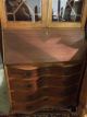 Chippendale Serpentine Front Antique Secretary 1800-1899 photo 1