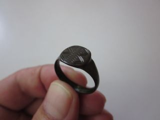 Roman Empire Ancient Roman Bronze Engraved Ring Seal - Exclusive Quality (2) photo