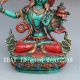 Old Tibet Turquoise Tibetan Buddhism Statue - - - Manjushri Kwan-yin photo 3