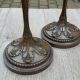 Pair Art Deco Bronze Candlesticks Candelabra Candle Holders Stylised French Art Deco photo 1