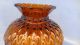 Lamp Shade Vintage Amber Diamond Quilted Glass Globe Mid-Century Modernism photo 2