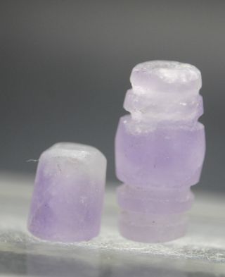 Rare Ancient Egyptian Amethyst Carved Beads 600 Bc photo