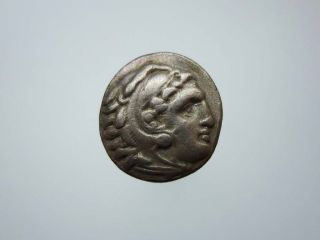 A359.  Greek Silver Coin Drahm Alexander The Great photo