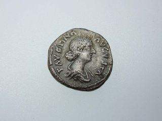 A345.  Roman Silver Coin Denar Empress Faustina photo