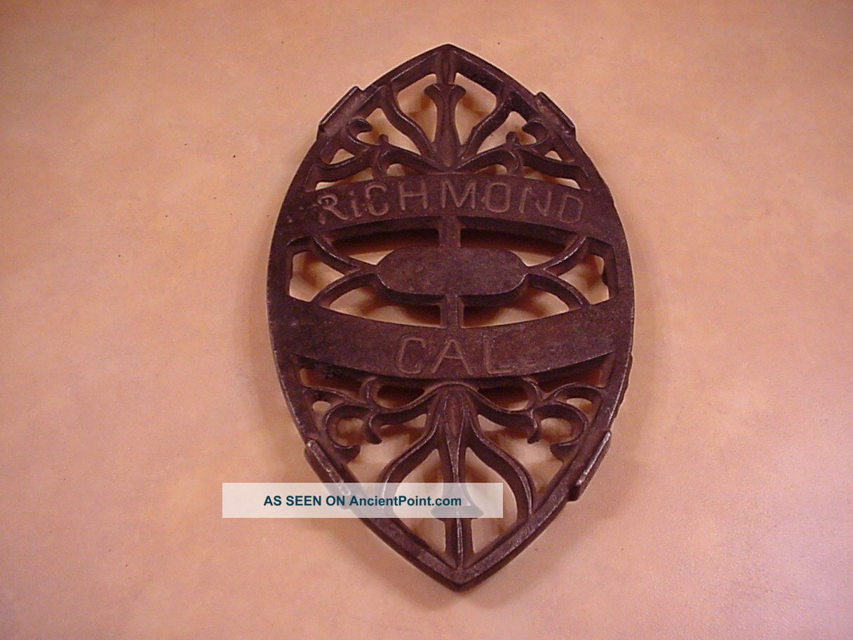 Antique Trivet,  Marked Richmond,  Ca Other Antique Woodenware photo