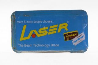 Vintage Unique Collectible Advertisement Tin Sign Board Laser Blade.  G65 - 46 photo