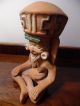 Mayan Aztec Incan Mexican Folk Art Pottery Effigy Icon Red Clay Figural Vessel The Americas photo 3