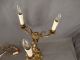 Vintage Victorian Candelabra Style Brass Figural Winged Putti Cherub Parlor Lamp Lamps photo 9