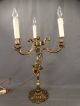 Vintage Victorian Candelabra Style Brass Figural Winged Putti Cherub Parlor Lamp Lamps photo 3