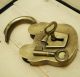 Antique Vintage Old Brass Large Batavia Padlock And Skeleton Key Rare Locks & Keys photo 7