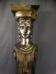 Antique Art Deco Era Theater Gold Lady Bust Figural Column Architectural Salvage Other Antique Architectural photo 1