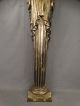 Antique Art Deco Era Theater Gold Lady Bust Figural Column Architectural Salvage Other Antique Architectural photo 2