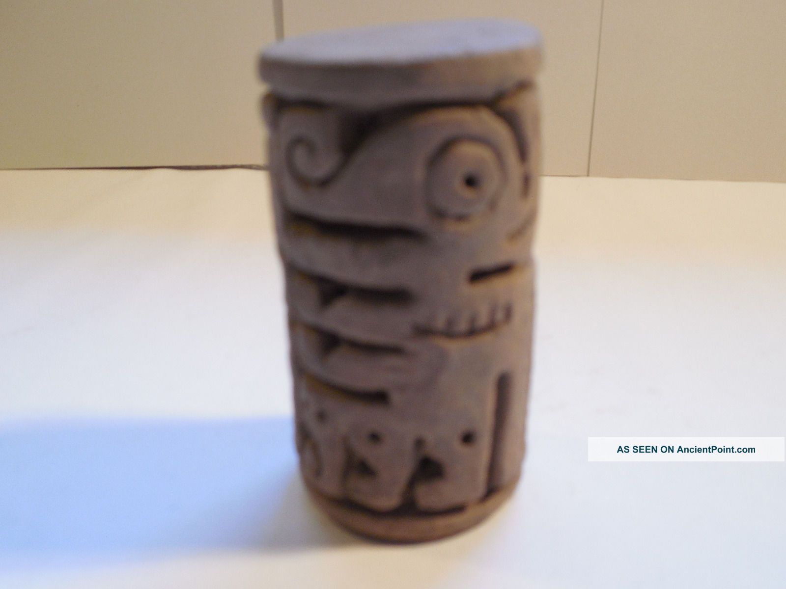 Chimu Roller Stamp Pre - Columbian Pottery Archaic Ancient Artifact Peru Mayan Nr The Americas photo
