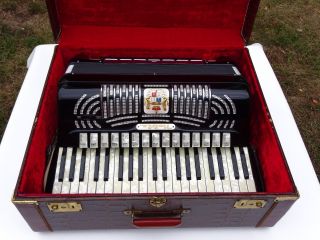 Vintage 1950 ' S Noble Worlds Finest Accordion W/ Case Made In Italy photo