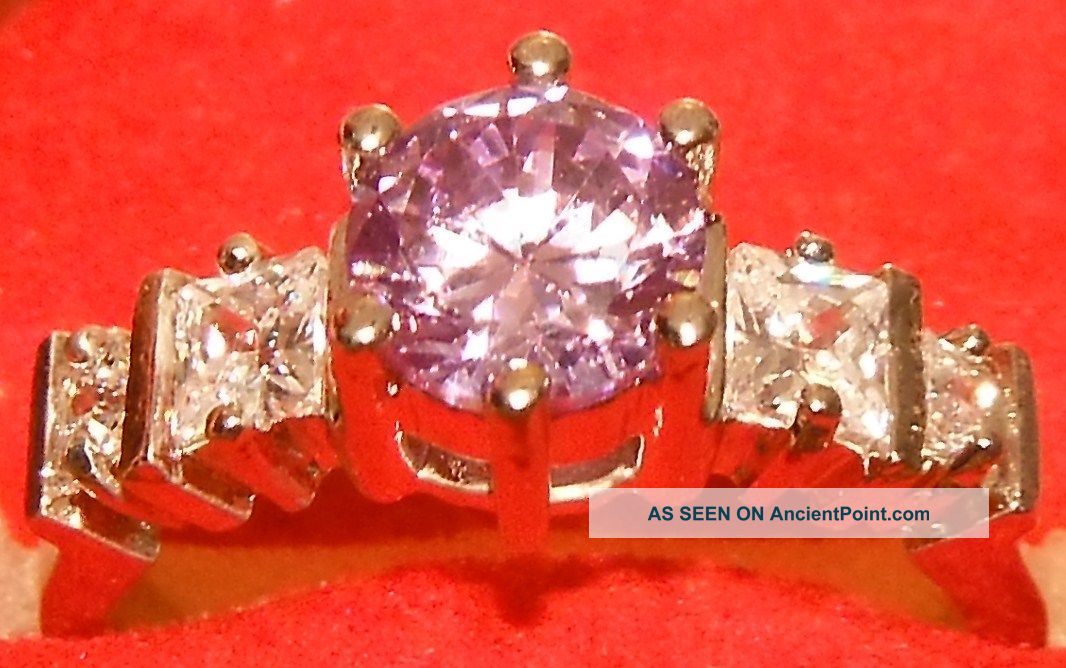 Ladies Ring Car Boot Find,  18k White Gold Gp, British photo