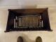 Antique Vintage Cast Iron Gothic Victorian Fireplace Log Grate Insert Hearth Ware photo 9