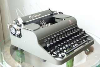 Top 1952´s Optima Elite Typewriter,  Ribbon °near Mint° Identical Olympia photo