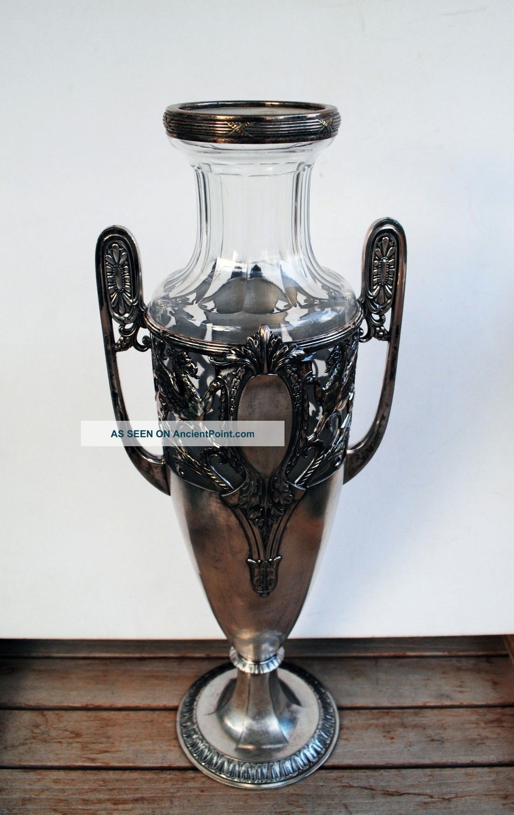 Wmf Art Nouveau Silver Plated Vase With Glassline Huge & Art Nouveau photo
