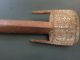 Antique Samoan Weapon War Club Tribal Item Lime Inlay Palm Tree Pacific Islands & Oceania photo 1