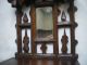 French Wall Shelf Napoleon Iii,  Black Forest Wood Shelf With Mirror And Pediment Carved Figures photo 3