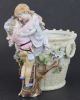 Antique Kpm Hard Paste Porcelain Romantic Scene Figural Children Basket Vase Other Antique Ceramics photo 11