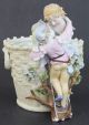 Antique Kpm Hard Paste Porcelain Romantic Scene Figural Children Basket Vase Other Antique Ceramics photo 1