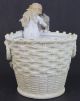 Antique Kpm Hard Paste Porcelain Romantic Scene Figural Children Basket Vase Other Antique Ceramics photo 3