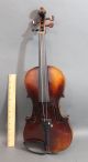 Antique 4/4 German Strad Copy Figured Maple Violin & Eastman Bow,  Case,  Nr String photo 1