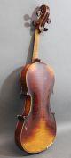 Antique 4/4 German Strad Copy Figured Maple Violin & Eastman Bow,  Case,  Nr String photo 4