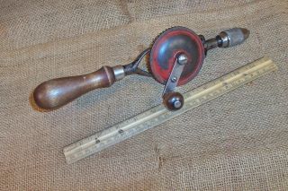 Millers Falls 77 Hand Drill Primitive Antique Farm Carpenter Woodworking Tool photo