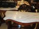 Pair Pier/console Tables Mirror - Backed Two - Tone Mahogany Carrara Marble Top 1900-1950 photo 7