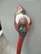 Penobescot Indian Carved Painted Burl War Club C.  1900 Native American Native American photo 2