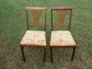 Antique Folding Chairs,  1950 ' S Wood photo