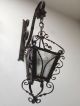 Antique Vintage French Wrought Iron Petite Lanterns Gothic Rustic Wall Lights Chandeliers, Fixtures, Sconces photo 4