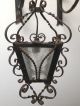 Antique Vintage French Wrought Iron Petite Lanterns Gothic Rustic Wall Lights Chandeliers, Fixtures, Sconces photo 5