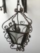 Antique Vintage French Wrought Iron Petite Lanterns Gothic Rustic Wall Lights Chandeliers, Fixtures, Sconces photo 8