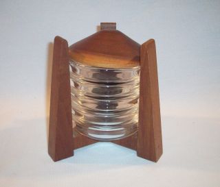 Eames Era Walnut Wood Stand Glass Drink Coasters – Mid Century Modern photo