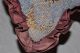Antique Victorian Wool And Partially Beaded Floral Pillow Silk Backing Down Fill Victorian photo 4