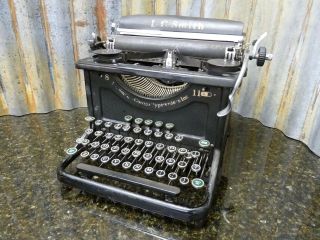 Vintage Antique Lc Smith Corona 8 11 Typewriter photo