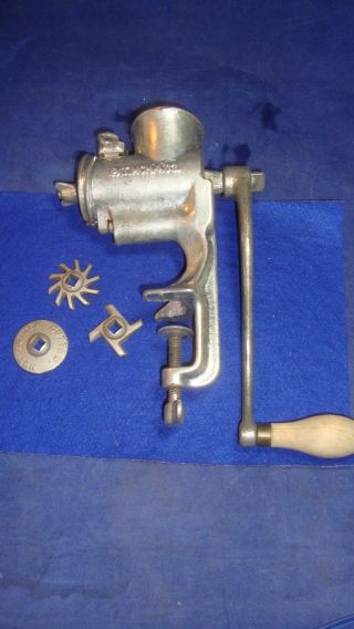 Antique Russwin Meat Grinder W/cutters Russell Erwin Co. photo