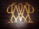 Williamsburg Brass Cypher Trivet - William And Mary - Virginia Metalcrafters Trivets photo 3