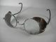 Vintage Welsh Safety Glasses.  Leather Side - Shields.  Large Goggles. Optical photo 2