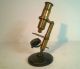 Small Antique Victorian Field Microscope English Brass Science & Medicine (Pre-1930) photo 2