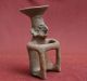 Pre Columbian Statue Of A Sitting Man With Bowl Nayarit Culture,  Mexico The Americas photo 1