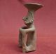 Pre Columbian Statue Of A Sitting Man With Bowl Nayarit Culture,  Mexico The Americas photo 3