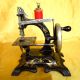 Antique Victorian Cast Iron Small Toy Sewing Machine With Golden Decorations. Sewing Machines photo 9