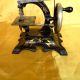 Antique Victorian Cast Iron Small Toy Sewing Machine With Golden Decorations. Sewing Machines photo 7