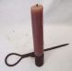 Old Antique Wrought Iron Primitive Sticking Tommy Miner ' S Candlestick Light Lamp Primitives photo 1