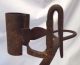 Old Antique Wrought Iron Primitive Sticking Tommy Miner ' S Candlestick Light Lamp Primitives photo 4